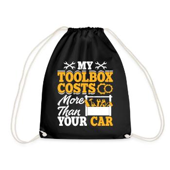 Mechanic Mechatronics Technician Screwdriver Gift - Drawstring Bag - black - Front