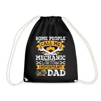 Mechanic Mechatronics Technician Screwdriver Gift - Drawstring Bag - black - Front