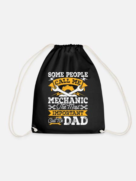 Mechanic Mechatronics Technician Screwdriver Gift - Drawstring Bag - black