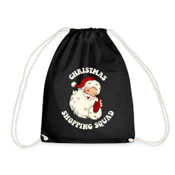 Escouade de magasinage de Noël - Sac de sport léger - noir - Devant