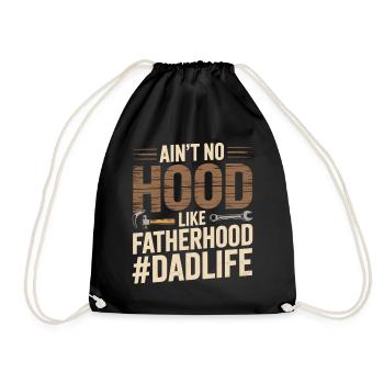 Il n’y a pas de capuche comme la paternité – Chemise de papa - Sac de sport léger - noir - Devant