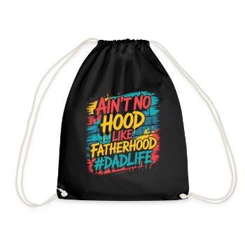 Il n’y a pas de capuche comme la paternité – Chemise de papa - Sac de sport léger - noir - Devant