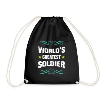 World's Best Soldier - Drawstring Bag - black - Front