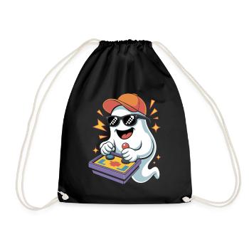Retro Gamer Halloween Fantôme - Sac de sport léger - noir - Devant