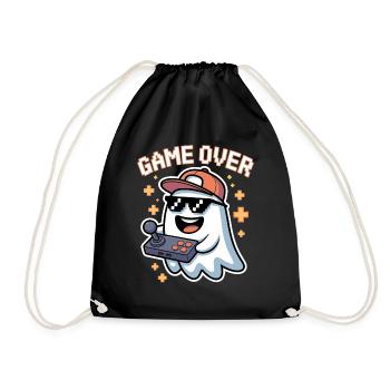 Retro Gamer Halloween Fantôme - Sac de sport léger - noir - Devant