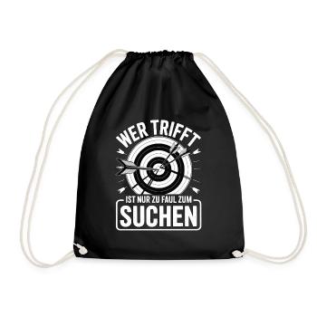 Archery design for archers and courses - Drawstring Bag - black - Front