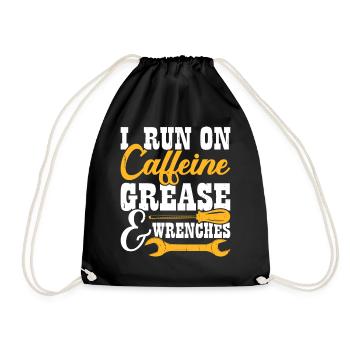 Mechanic Mechatronics Technician Handyman Gift - Drawstring Bag - black - Front