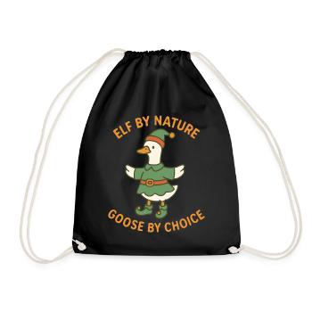 Elfe de Noël par nature Oie par choix - Sac de sport léger - noir - Devant