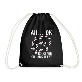 Line Dancing Cowboy Line Dancer Line Dance - Drawstring Bag - black - Front