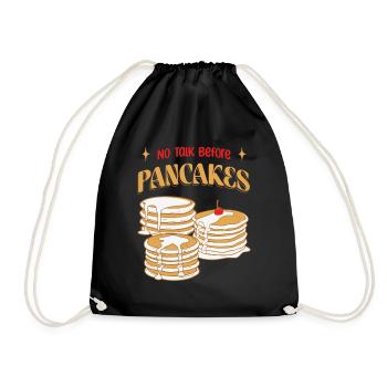 Butter Waffles Breakfast Fan Shirt - Drawstring Bag - black - Front