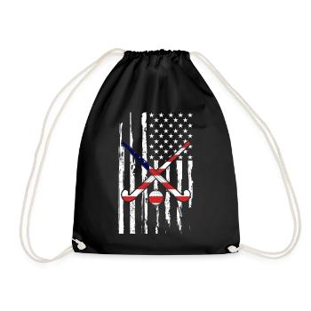 Hockey sur glace Hockey Hockey Joueur de hockey - Sac de sport léger - noir - Devant