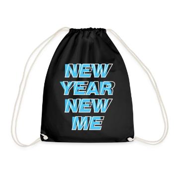 Neujahr Neues Ich - Turnbeutel - Schwarz - Vorne