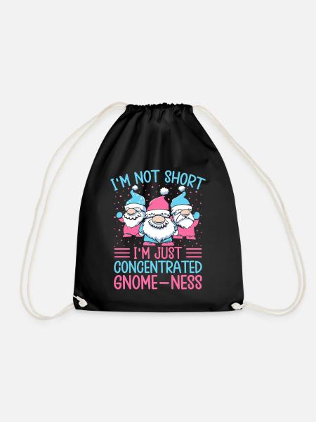 Garden Gnome Costume Not Short Just Gnome-Ness - Turnbeutel - Schwarz