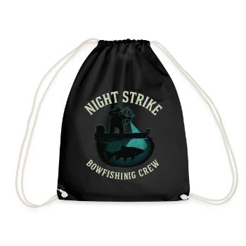 Night Strike Bowfishing Crew Abenteuer - Turnbeutel - Schwarz - Vorne