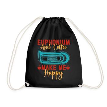 Le café à l’euphonium me rend heureux Marche de baryton - Sac de sport léger - noir - Devant