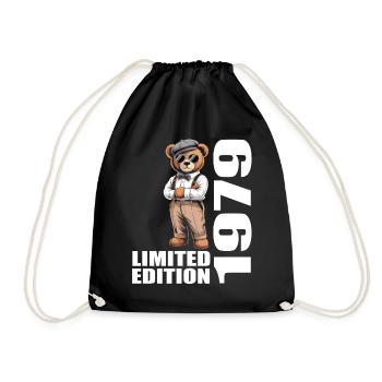 1979 Limited Edition Bär Geburtstag 1979 - Turnbeutel - Schwarz - Vorne