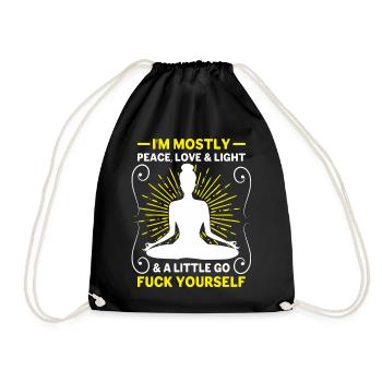Je suis surtout la paix, l’amour et la lumière - Yoga Spirit - Sac de sport léger - noir - Devant