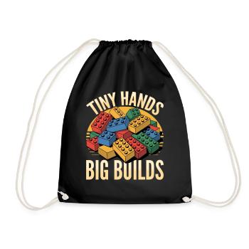 Building Blocks Kids Brick Builder - Turnbeutel - Schwarz - Vorne
