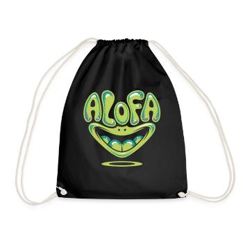 Chemise Alofa Cool Frog avec ambiance tropicale - Sac de sport léger - noir - Devant