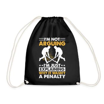 Hockey Eishockey Eishockeyspieler Geschenk - Drawstring Bag - black - Front