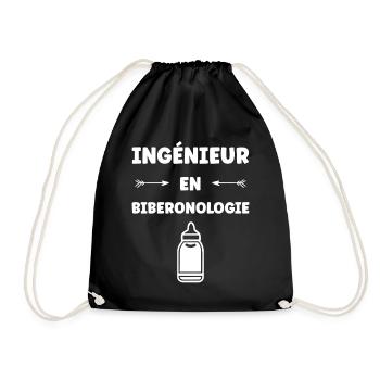 Engineer in bottle care - Drawstring Bag - black - Front
