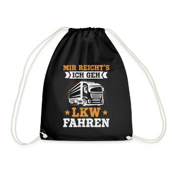 Truck Driver Truck Driver Trucker Truck Driver - Drawstring Bag - black - Front