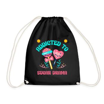 Candy Lover Fashion Sugar Junkie Vibes - Drawstring Bag - black - Front