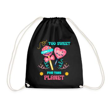 Candy Queen Süßigkeiten Mode - Turnbeutel - Schwarz - Vorne