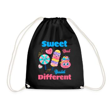 Ollipop amour doux et drôle - Sac de sport léger - noir - Devant