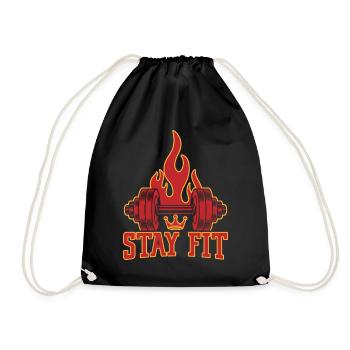 Fitness Motivation Bodybuilder Rester en forme - Sac de sport léger - noir - Devant