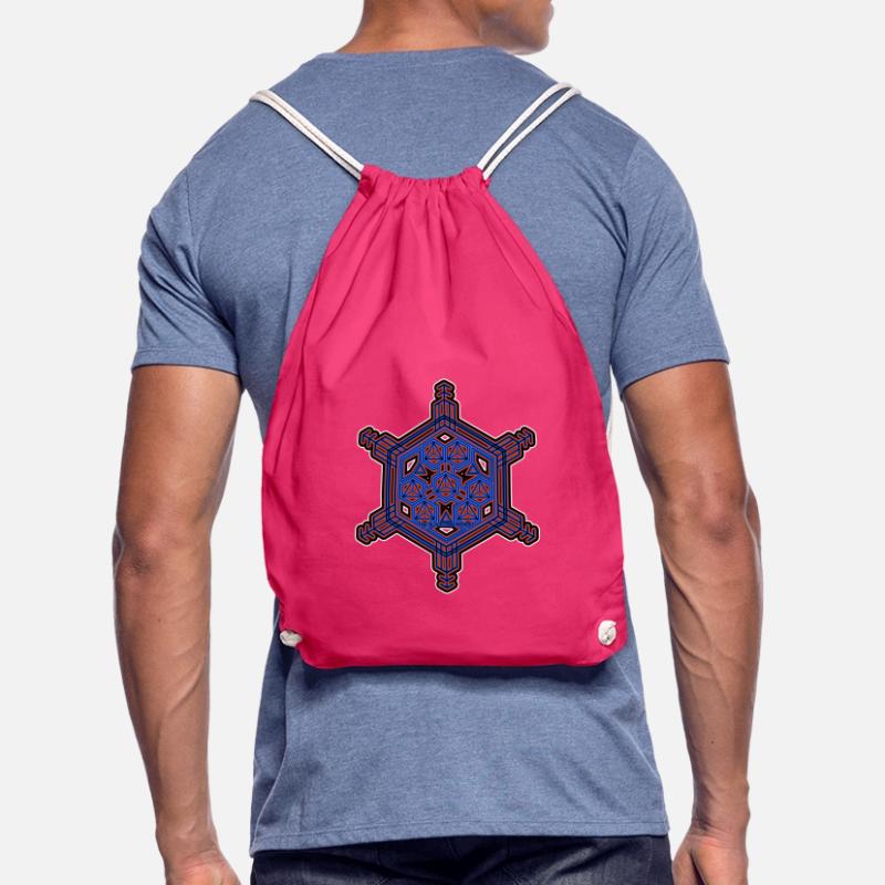 Fractal Evolution Experience Star Hexagon Pattern Drawstring Bag