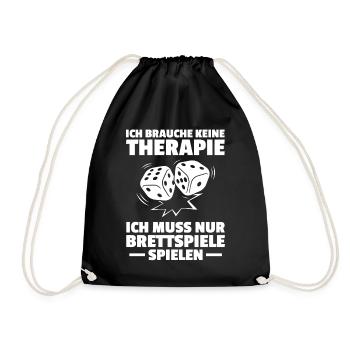 No therapy board game board game - Drawstring Bag - black - Front