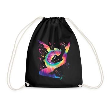 Gymnastics Floor Artistic Gymnastics - Drawstring Bag - black - Front