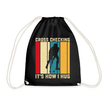 Hockey Eishockey Eishockeyspieler Geschenk - Drawstring Bag - black - Front