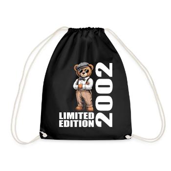 2002 Limited Edition Bär Geburtstag 2002 - Turnbeutel - Schwarz - Vorne