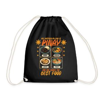 Pinay Mother-in-law Filipino - Drawstring Bag - black - Front