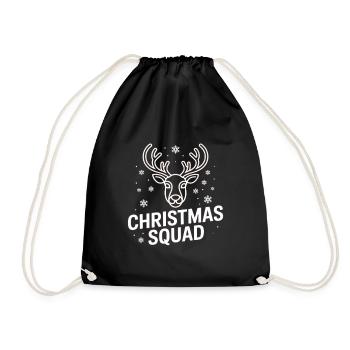 Christmas Deer Squad Neon - Drawstring Bag - black - Front