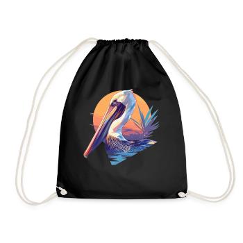 Pelicans Pelican - Drawstring Bag - black - Front