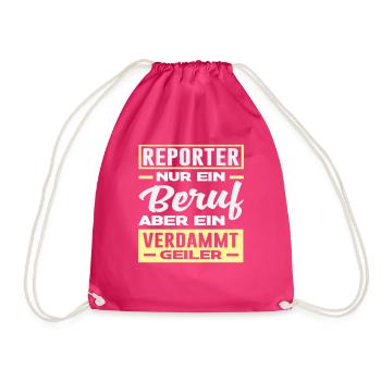 Investigative Reporter Journalist Occupation - Drawstring Bag - fuchsia - Front