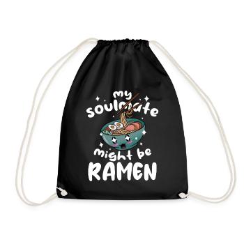 Soul Frames Cartoon - Drawstring Bag - black - Front