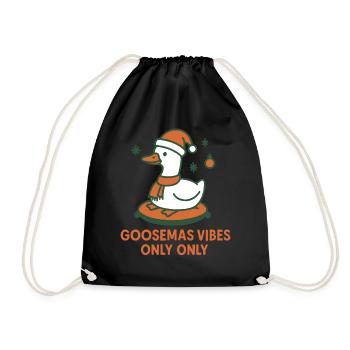 Oie Noël Goosemas Vibes Seulement Drôle - Sac de sport léger - noir - Devant