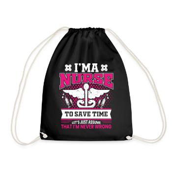 infirmier - Sac de sport léger - noir - Devant