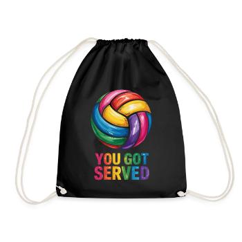 Vous avez été servi Colorful Volleyball Fun - Sac de sport léger - noir - Devant