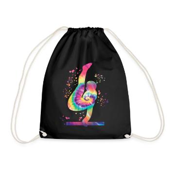 Gymnastics Parallel Bars Artistic Gymnastics - Drawstring Bag - black - Front
