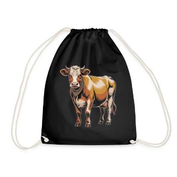Vache Vaches - Sac de sport léger - noir - Devant