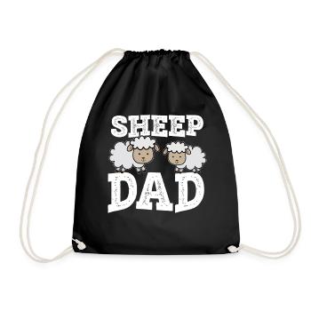 Sheep Dad - Drawstring Bag - black - Front