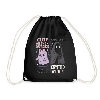 Creepy Sweet Pastel Goth Kawaii Halloween Cute - Drawstring Bag - black - Front