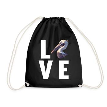 Pelicans Pelican - Drawstring Bag - black - Front