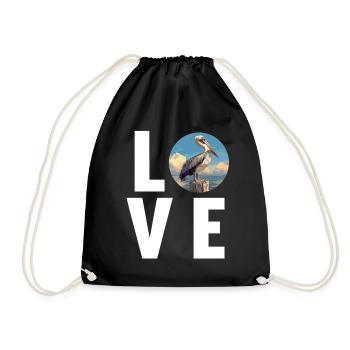 Pelicans Pelican - Drawstring Bag - black - Front