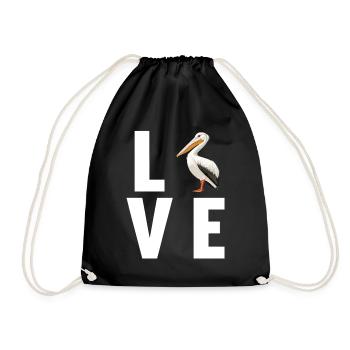 Pelicans Pelican - Drawstring Bag - black - Front